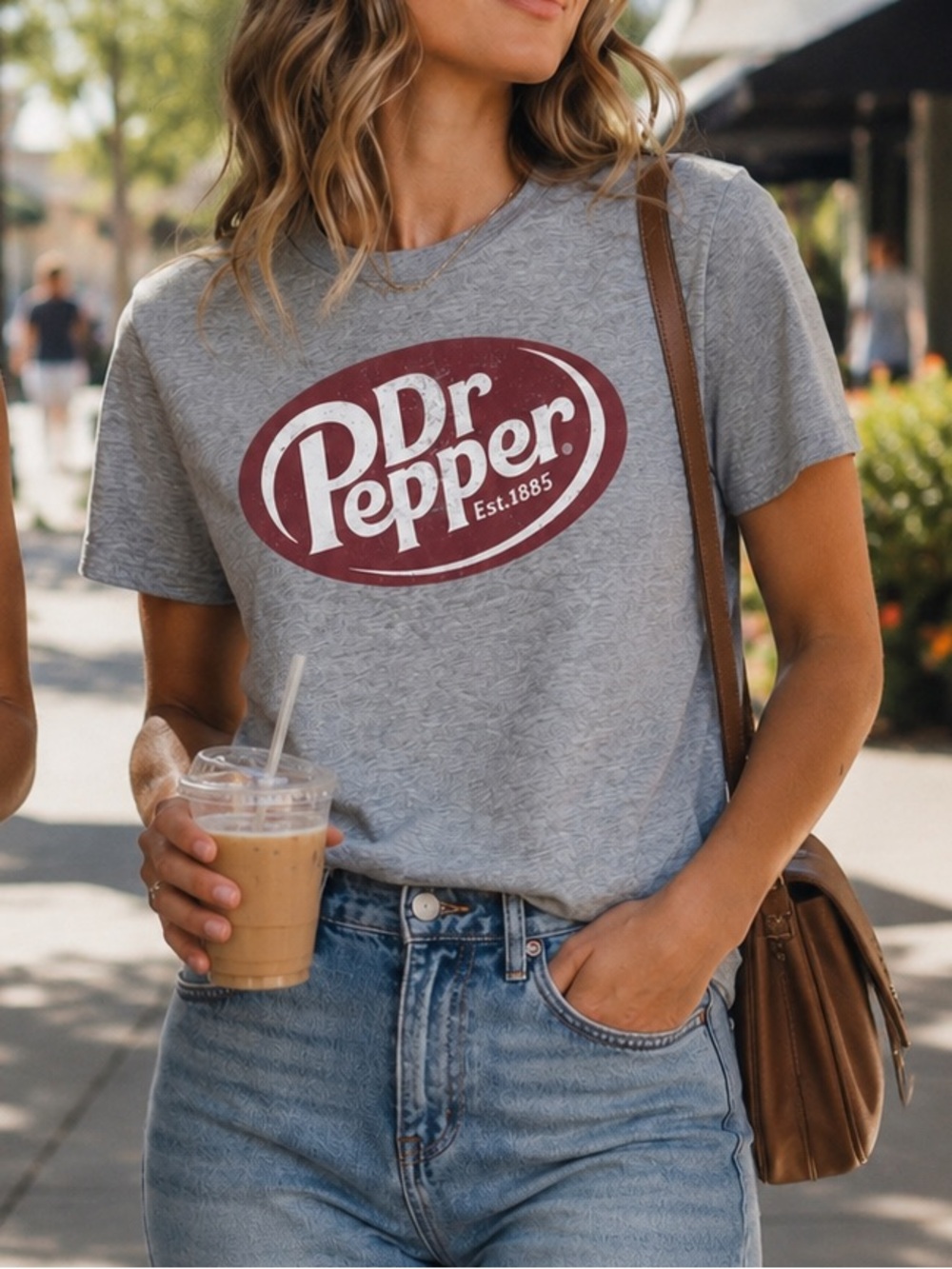 🔹 NWT Dr Pepper Gray Logo Tee Size Small